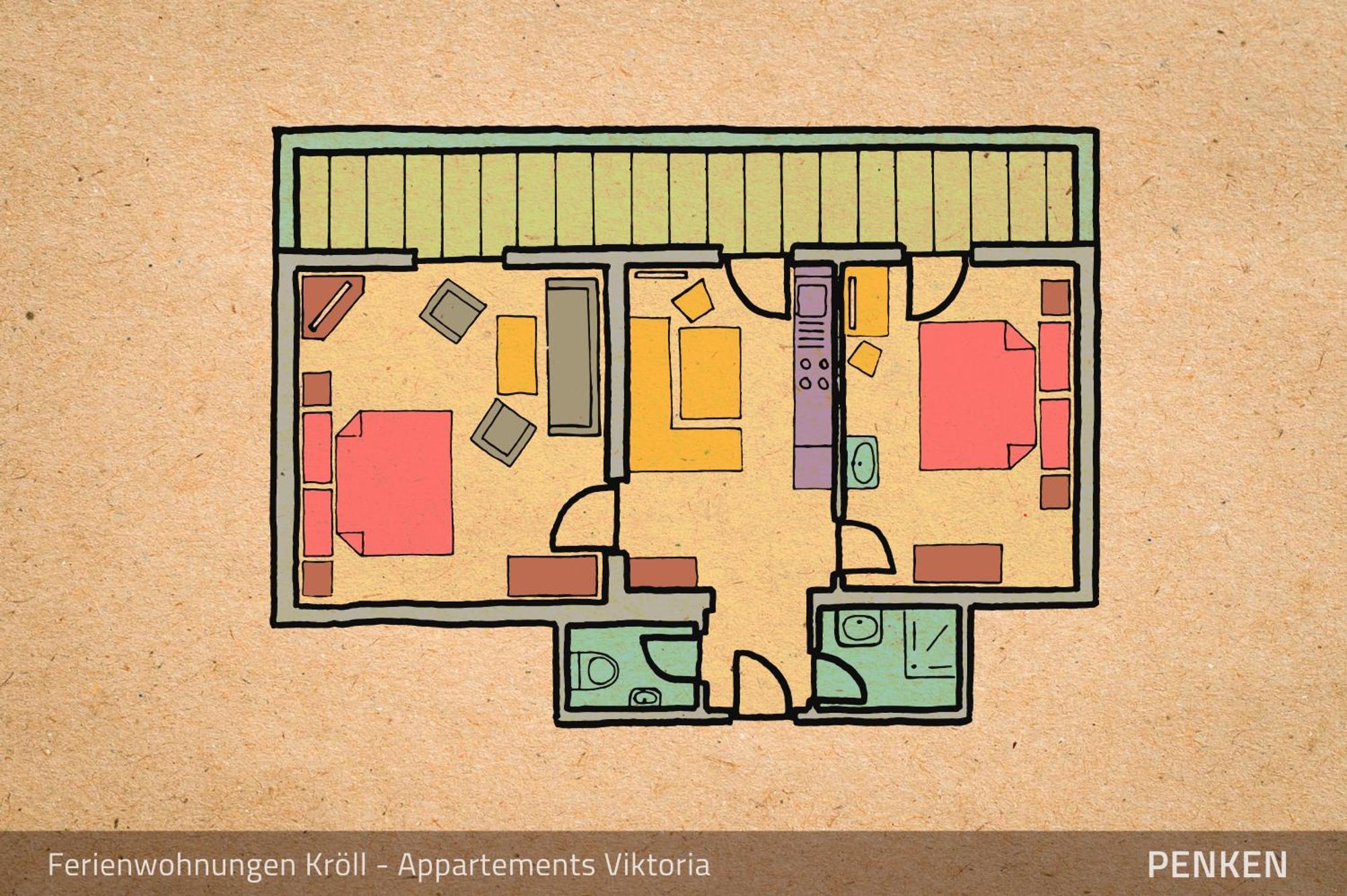 Ferienwohnungen Kroll - Appartements Viktoria Und Landhaus Maria Mayrhofen Bilik gambar